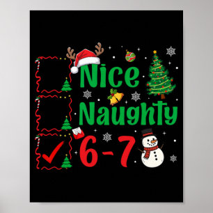 Nice Naughty 67 Christmas List Six Seven Meme Boy  Poster