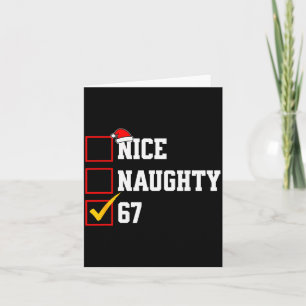 Nice Naughty 67 Christmas Six Seven Xmas Costume M Card