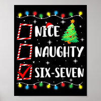 Nice Naughty 67 Six Seven Funny Christmas 6 7 Meme
