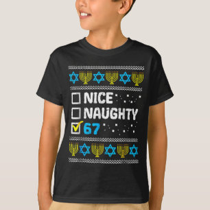 Nice Naughty 67 Six Seven Ugly Hanukkah Sweater Ch