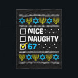 Nice Naughty 67 Six Seven Ugly Hanukkah Sweater Ch Fleece Blanket<br><div class="desc">Nice Naughty 67 Six Seven Ugly Hanukkah Sweater Chanukah Jew</div>