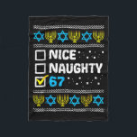 Nice Naughty 67 Six Seven Ugly Hanukkah Sweater Ch Fleece Blanket<br><div class="desc">Nice Naughty 67 Six Seven Ugly Hanukkah Sweater Chanukah Jew</div>