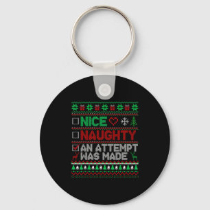 Nice Naughty An Attempt Was Made Christmas List Sa Key Ring