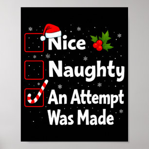 Nice Naughty An Attempt Was Made Christmas List Sa Poster
