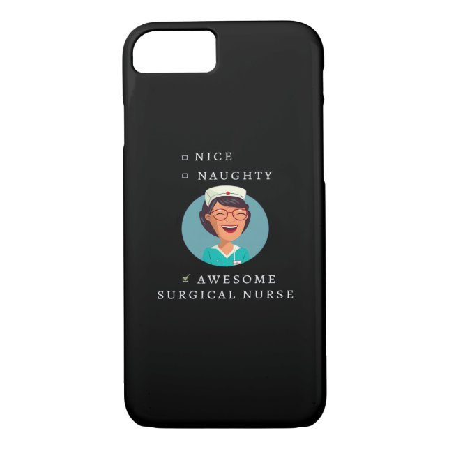 Nice Naughty Awesome Surgical Nurse  Case-Mate iPhone Case (Back)