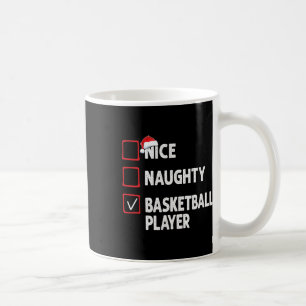 Nice Naughty Basketball Player Boys Christmas Mens Coffee Mug