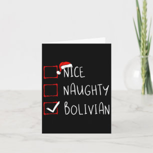 Nice Naughty Bolivian Christmas Bolivia Roots Heri Card