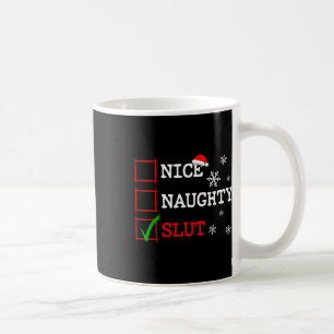 Nice Naughty Christmas List Funny Festive Santa Ha Coffee Mug