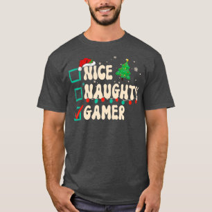 Nice Naughty Christmas Xmas List Santa Claus T-Shirt