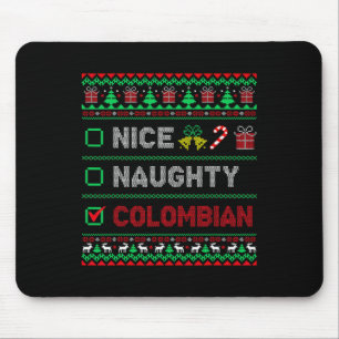 Nice Naughty Colombian Christmas Checklist Colombi Mouse Mat