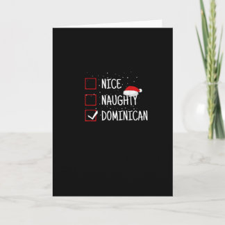Nice Naughty Dominican Christmas List  Card
