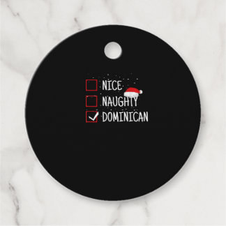 Nice Naughty Dominican Christmas List  Favour Tags