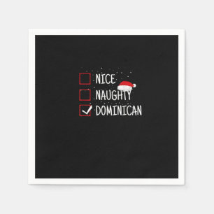 Nice Naughty Dominican Christmas List Napkin