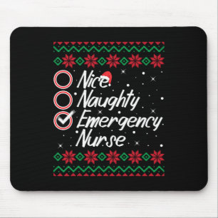 Nice Naughty Emergency Nurse Christmas Checklist P Mouse Mat