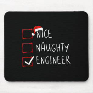Nice Naughty Engineer Christmas List Santa Claus E Mouse Mat
