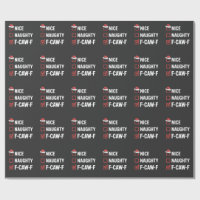 Nice Naughty F-Caw-F Funny Santa Naughty
