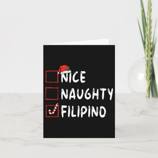 Nice Naughty Filipino Christmas Philippines Xmas H Card (Front)