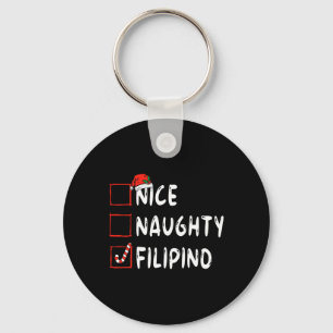 Nice Naughty Filipino Christmas Philippines Xmas H Key Ring