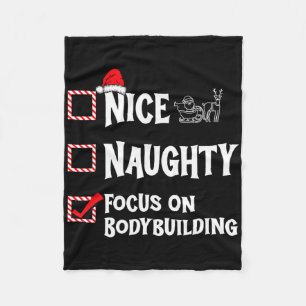 Nice Naughty - Focus On Bodybuilding Gymnast Chris Fleece Blanket