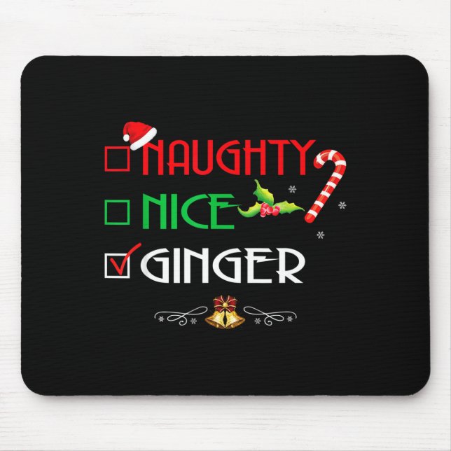 Nice Naughty Ginger Group Matching Christmas  Mouse Mat (Front)