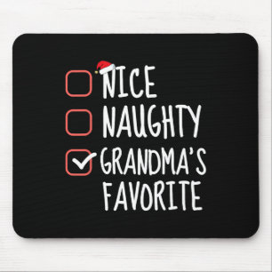 Nice Naughty Grandma's Favourite Christmas List Sa Mouse Mat