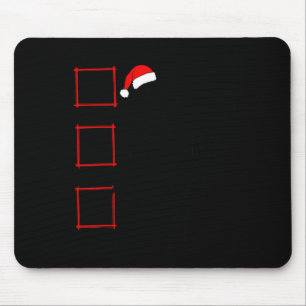 Nice Naughty Hockey Player Christmas List Family X Mouse Mat
