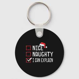 Nice Naughty I Can Explain Christmas List 1  Key Ring