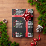 Nice Naughty I Identify As Being Perfect Christmas Wrapping Paper<br><div class="desc">Nice Naughty I Identify As Being Perfect Christmas List</div>