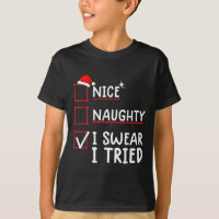 Nice Naughty I Swear I Tried Christmas