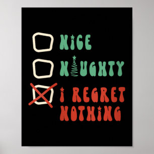 Nice Naughty I Swear I Tried V-neck  Poster