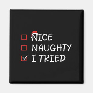 Nice Naughty I Tried  Magnet