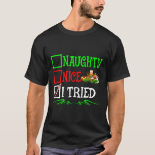 Nice Naughty I Tried Santa Christmas List Tank Top