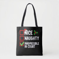 Nice Naughty Inadmissible In Court Christmas List 