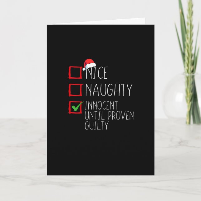 Nice Naughty Innocent Until Proven Card (Front)
