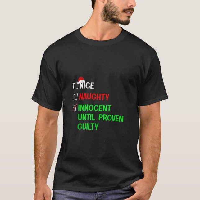 Nice Naughty Innocent Until Proven Guilty Tank Top (Front)