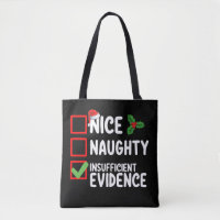 Nice Naughty Insufficient Evidence Christmas List