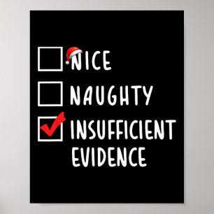 Nice Naughty Insuffisent Evidence Christmas Holida Poster