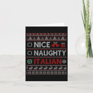 Nice Naughty Italian Funny Christmas Family Matchi Card