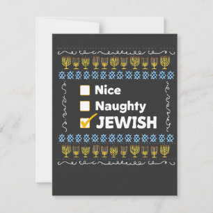 Nice Naughty Jewish Hanukkah Ugly Sweater