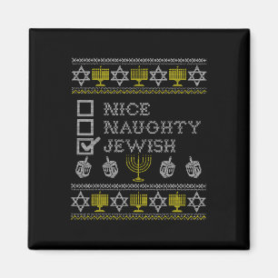 Nice Naughty Jewish  Magnet