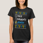 Nice Naughty Jewish Ugly Hanukkah Sweater Chanukah<br><div class="desc">Nice Naughty Jewish Ugly Hanukkah Sweater Chanukah Jew 1</div>