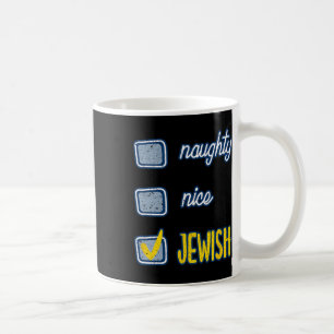 Nice Naughty Jewish Ugly Hanukkah Sweater Chanukah Coffee Mug