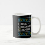 Nice Naughty Jewish Ugly Hanukkah Sweater Chanukah Coffee Mug<br><div class="desc">Nice Naughty Jewish Ugly Hanukkah Sweater Chanukah Jew 3</div>