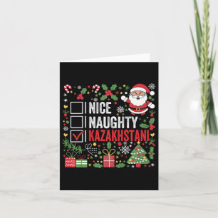 Nice Naughty Kazakhstani Christmas Santa Claus Kaz Card