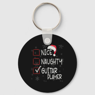 Nice Naughty Lead Guitar Player List Christmas San Key Ring