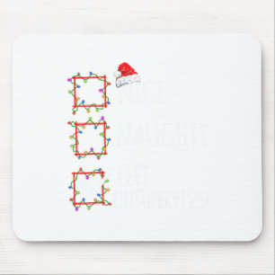 Nice Naughty Left Unsupervised Christmas List Funn Mouse Mat