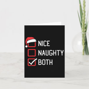 Nice Naughty List Both Christmas Card