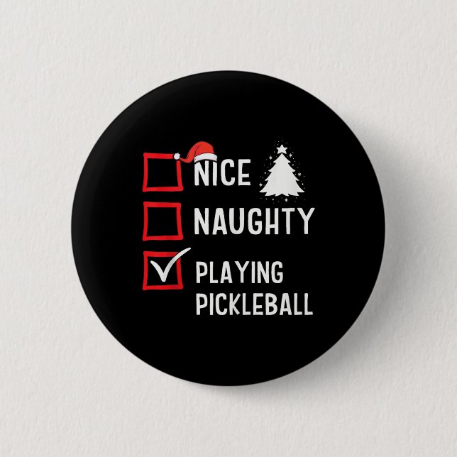Nice Naughty List Christmas Hob1  6 Cm Round Badge (Front)