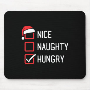 Nice Naughty List Hungry Christmas Mouse Mat