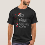 Nice Naughty Maintenance Mechanic Christmas Santa  T-Shirt<br><div class="desc">Nice Naughty Maintenance Mechanic Christmas Santa Claus</div>